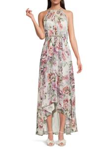 Платье с асимметричной талией и декором Eliza J, слоновая кость