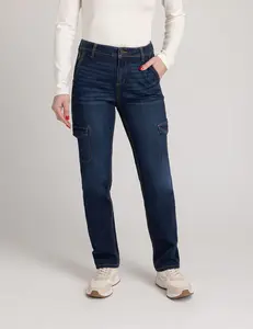 Джинсы U.S. Polo Assn High Rise Cargo, темно-синий