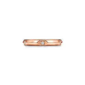Кольцо Tiffany & Co. True Band, розовое золото/бриллианты