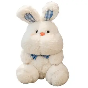 AIQINGCAOZHILIAN(WANJU) Плюшевая игрушка AIQINGCAOZHILIANWANJU милый пухлый белый кролик плюшевый мишка кукла высота 23cm