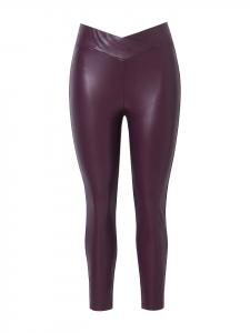Леггинсы MIAMODA Lederhose, цвет aubergine