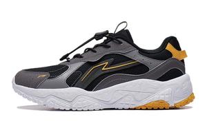 Коллекция Sports Life Yulu V2 Амортизирующие, износостойкие повседневные детские кроссовки Black для подростков LINING YOUNG, Black/Дымчато-чернильный серый