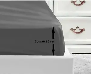 Простыня на резинке Lovely Home Grey Dark Grey 180 x 200 180 x 200 см LOVELY HOME