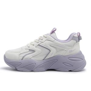 WARRIOR Женские кроссовки с низким верхом, увеличивающие рост, износостойкие, легкие, нескользящие, бежево-фиолетовые
