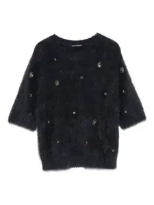 Декорированный свитер Luisa Cerano, синий