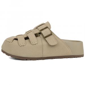 Женские сандалии с закрытым носком, устойчивые к истиранию, устойчивые к запахам и нескользящие WENPU, Beige