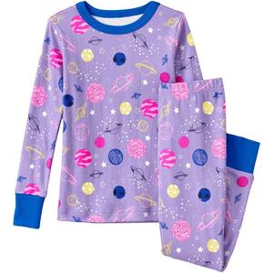 Пижамный комплект удобного кроя для детей 2–16 лет Lands' End, цвет Violet Solar System