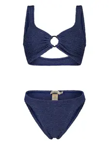 Фактурное бикини "Ирина" с кольцами Paramidonna, синий