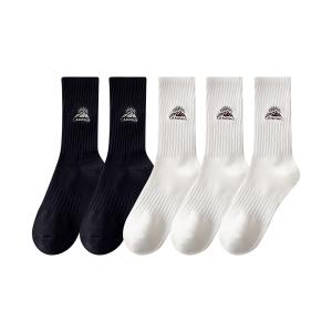 Носки Crew, мужские, набор из 5 пар COTTON CHEESE, черно-белый