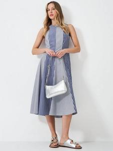 Платье Flo с панелями в полоску Crew Clothing, Multi/Blue