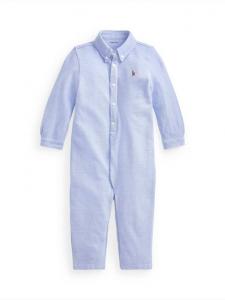 Детский хлопковый вязаный комбинезон оксфорд Ralph Lauren
