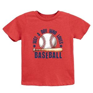 Футболка с коротким рукавом Just a boy who loves baseball The Juniper Shop, Heather Red