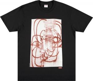 Футболка Supreme x Christopher Wool 2001 Tee 'Black', черный