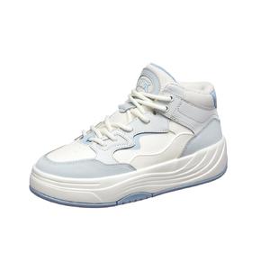 ANTA Термостойкие абразивоустойчивые кроссовки Mid top для скейтбординга Women's White Blue