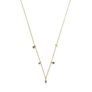 Колье Tous Vermeil New Motif Gemstones And Pearl, позолоченное серебро/жемчуг/драгоценные камни