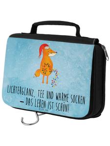 Mr. & Mrs. Panda Косметичка с рождественской тематикой и надписью в нежно-голубом цвете в виде лисы