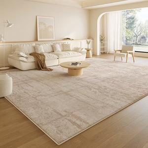 Budis Ковер 200х350 см для гостиной/спальни в китайском стиле, светлый, водоотталкивающий, моющийся, с высоким плюшевым ворсом