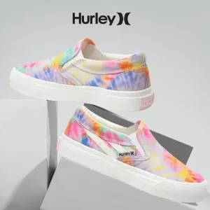 Детские слипоны Hurley из холщовой ткани для скейтбординга для мальчиков и девочек - легкие низкие кроссовки для скейтбординга для детей