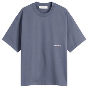 Футболка с логотипом коробки About:Blank, Smoke Blue & Ecru