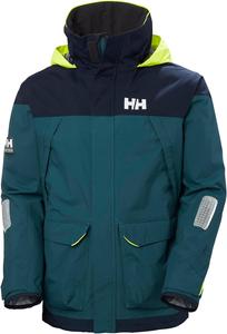 Куртка Helly-Hansen Pier 3.0 Coastal Sailing для мужчин - водонепроницаемая, ветрозащитная и дышащая, с упаковывающимся капюшоном цвета neon yellow Helly Hansen, 453 Dark Creek