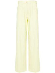 Прямые брюки с завышенной талией Forte Forte, зеленый