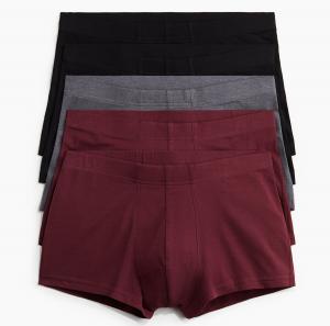 Комплект трусов H&M Cotton, 5 предметов, бордовый/серый/черный