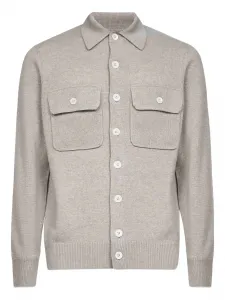 Куртка-рубашка в рубчик Brunello Cucinelli, серый