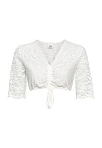 Блузка-дирндль "Ансбах", сплошное кружево, рукава до половины, рюши, женская Spieth & Wensky, белый