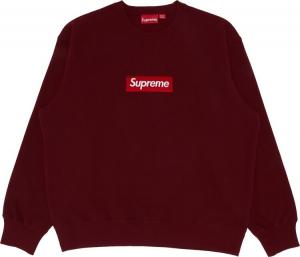 Толстовка Supreme Box Logo Crewneck 'Cardinal', красный