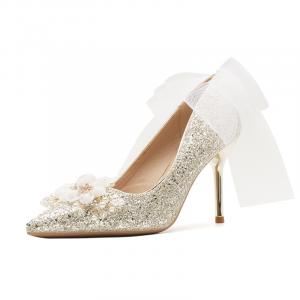 Тонкие каблуки Женские туфли HKCP, Золото