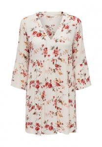 Летнее платье с рукавом 3/4 и v-образным вырезом Only, бежевый