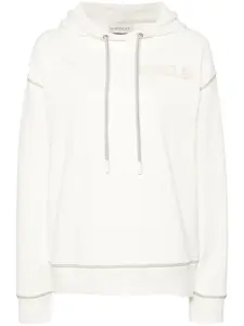 Худи с вышитым логотипом MONCLER, нейтральный