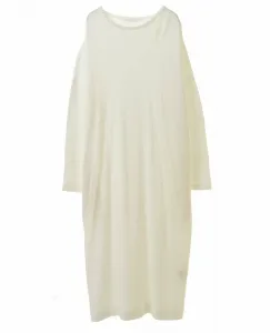 Платье с длинными рукавами из мятой двойной марли Plain People, цвет Off White