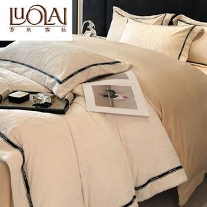 LUOLAI HOME Простыня 180x200 см, 230 см, молочно-белый + молочно-кофейный, HX Milk Velvet