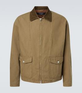 Хлопковая куртка с вельветовой отделкой Comme des Garçons Homme, бежевый