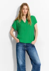 Блузка Cecil с короткими рукавами из мягкой смеси материалов, зеленый