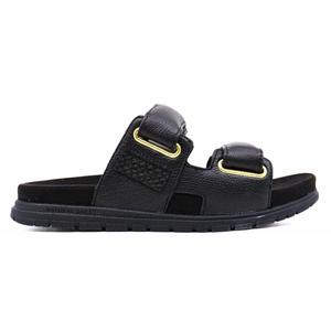 Женские кожаные сандалии Lisa в черном цвете Woden