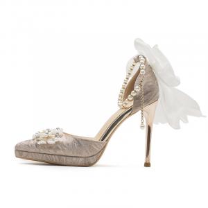 KATHRYN WILSON Тонкие каблуки на шпильке 8 см женские шампань голд, цвет Champagne Gold 8cm