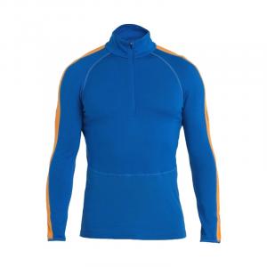 Спортивный топ с застежкой-молнией на воротнике Icebreaker, crystal stone синий