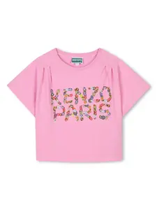 Футболка с логотипом Kenzo Kids, розовый