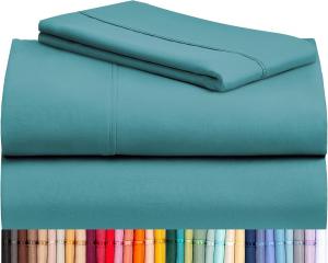 Комплект постельного белья LuxClub, 3 предмета, 168х260/100х203/51х76 см, бирюзовый