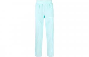 Классические спортивные брюки Chenille PALM ANGELS, светло-голубой