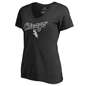 Женская футболка fanatics branded black chicago white sox team lockup Unbranded