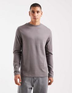 Лонгслив Asos Design Essentials Crew Neck, угольный