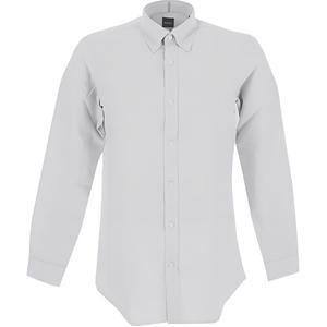 Рубашка Boss с длинными рукавами и закругленным низом на пуговицах HUGO BOSS, белый