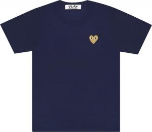 Футболка Comme des Garçons PLAY Heart Logo T-Shirt 'Navy', синий