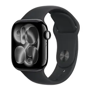 Умные часы Apple Watch Series 11 (GPS), 46 мм, Jet Black Aluminum Case/Black Sport Band - M/L
