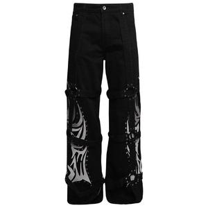 Джинсы Who Decides War Winged Logo Bondage, черный