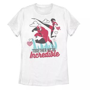 Юниорская футболка Disney Pixar Incredibles для пары в форме сердца и валентинки Licensed Character