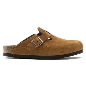 Сандалии-клоги Birkenstock Boston Soft Footbed Suede Leather, светло-коричневый
